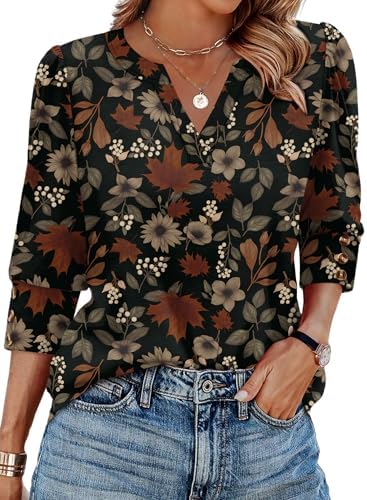 Crisp botanical greens pattern this lightweight top, cut with tailored triple-button cuffs and a clean curved hemline.