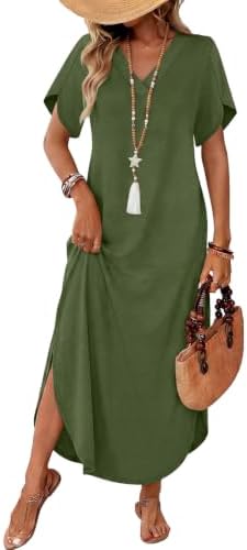 Soft jersey and deep Amy Green make this ankle-length T-shirt maxi an easy match for tan sandals and sunny coastal walks.