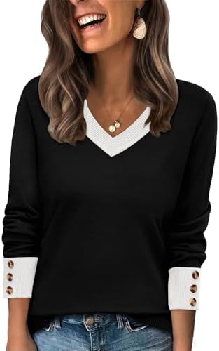 Contrast panels in Color Block Black 02 sharpen this relaxed viscose pullover, finished with neat three-button cuffs.