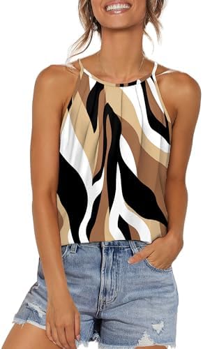 Gathered pleats at the high neck give this Print 02 tank an easy drape that pairs cleanly with light denim or linen trousers.
