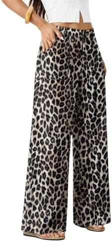 A relaxed palazzo cut in a bold leopard print brings plenty of drape and easy movement to warm-weather days.
