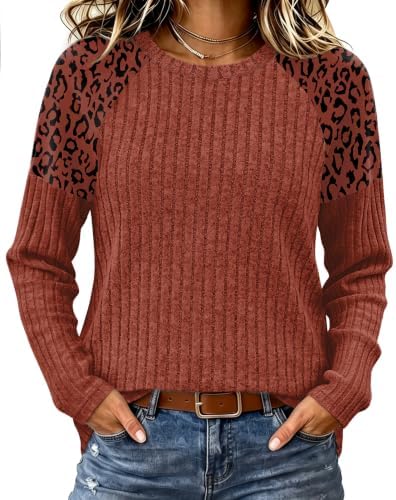 Warm caramel tones meet patterned raglan sleeves in this soft, lightweight tunic knit cut for crisp mornings and easy layering.