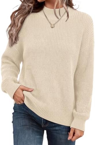 Soft apricot knit and a gentle mock neck give this lightweight long-sleeve sweater a warm, creamy glow for cooler days.