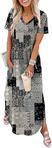 Tropical coconut palms and bright flowers pattern this swing sundress, finished with a neat V-neckline and deep side pockets.