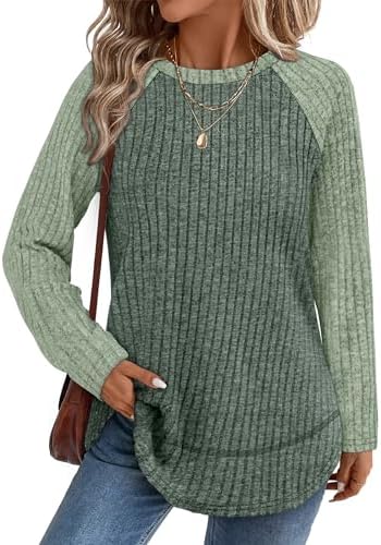 Bright lime green panels bring sharp contrast to this lightweight ribbed tunic cut with a relaxed high-low hem and side slits.
