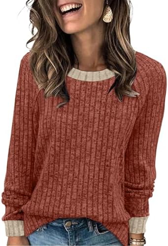 A soft caramel knit sweater cut with an easy boat neckline and color block accents for breezy evenings.