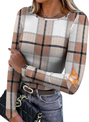 A trim crew neck top cut in our Print 04 pattern with a light fleece interior that traps warmth without bulk.