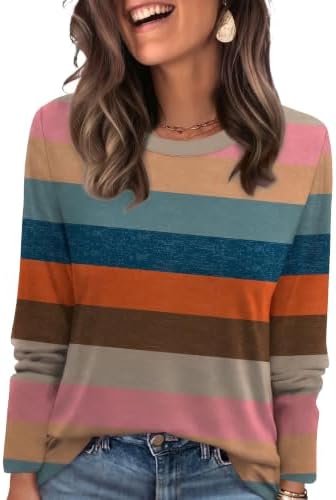 Bold horizontal stripes bring fresh energy to this long sleeve crewneck cut in our soft, breathable knit.