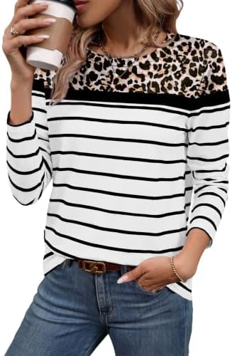 A soft leopard print knit cut loose through the body, designed with long sleeves and a classic crew neck for cooler days.