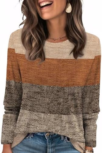 A ribbed crewneck and muted khaki stripes give this soft long sleeve top an easy contrast finish for relaxed days.