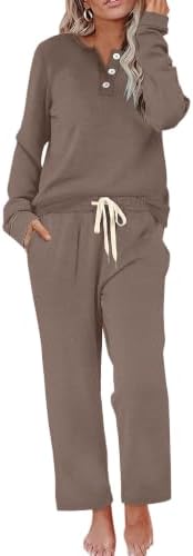 A soft henley top meets wide-leg lounge pants in quiet khaki, cut from lightweight stretch jersey that rests easy on the skin.