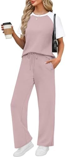 Cool heather grey meets soft pink blocking on a silky, four-way stretch lounge set built for long flights and easy resort days.