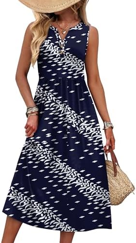 A breezy V-neck sundress in our warm Floral Boho 5 print, cut loose with a curved hem and side slit for easy movement.