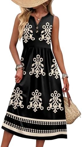 An airy sleeveless maxi in our Floral Boho4 print, cut with a relaxed drape, neat button front, and a breezy side slit.