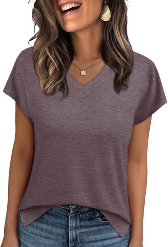 A relaxed v-neck tee in earthy taupe, cut with neat cap sleeves and side hem splits for easy summer layering.