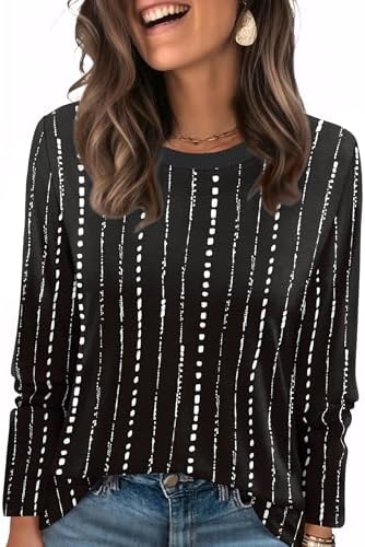 Clean black knit banded with crisp contrast stripes turns this soft crewneck into an easy layer for breezy evenings.
