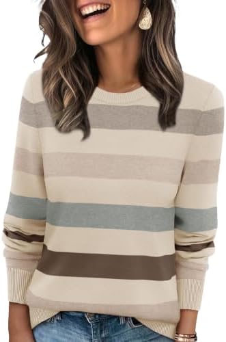Fine ribs run down this soft striped knit, rendered in a muted Quiet Luxury palette that pairs cleanly with tailored denim.