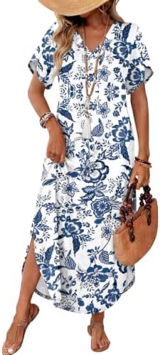 An intricate Floral Ethnic print covers this ankle-skimming maxi, cut with tulip petal sleeves and deep side pockets.