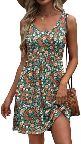 A cheerful mix of retro blooms enlivens this sleeveless sundress, cut with deep side pockets and a breezy A-line sweep.