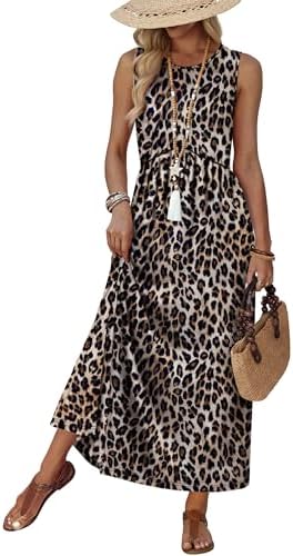 Golden tan and black cheetah spots turn this breezy babydoll maxi into an easy statement for warm afternoons and patio dinners.