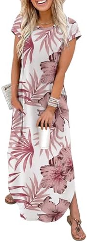 A vivid rose red botanical print covers this breezy maxi dress, cut with cap sleeves and a gentle arc hem that sways as you walk.