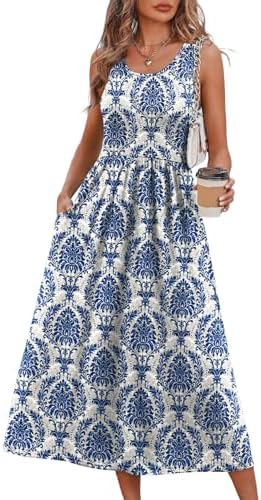 Blue Damask Print