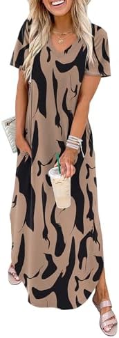 Soft wavy blooms and cool blue-green tones define this breezy V-neck midi dress cut with short sleeves and deep side pockets.