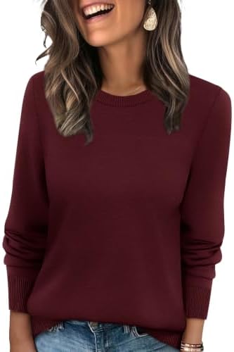 Spun in deep burgundy, this lightweight ribbed sweater brings cozy texture and a relaxed crewneck cut to cooler days.