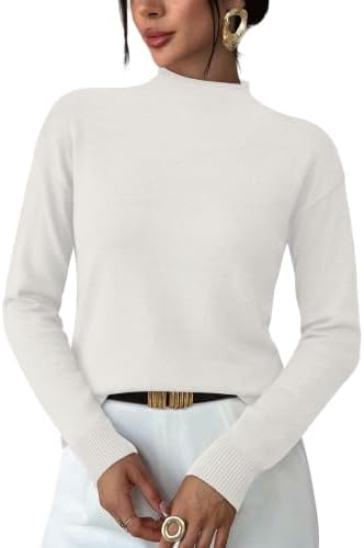 Fine white knit brings clean lines to this lightweight mock neck top, built for easy layering on cool summer evenings.