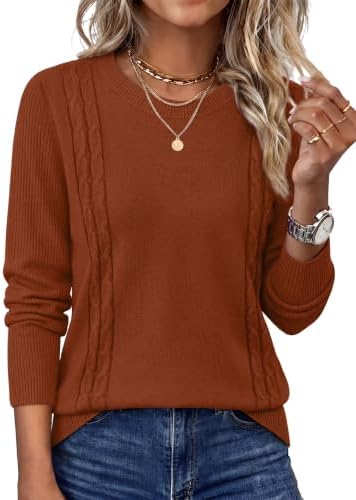 Spun from a soft, breathable yarn blend, this caramel long sleeve sweater adds warm golden tones to your daily rotation.