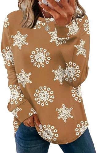 A curved-hem tunic sweatshirt in warm unique orange that covers the hips and pairs easily with leggings or slacks.