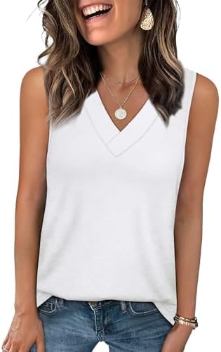 A relaxed v-neck tank knit from a light rayon blend that drapes loosely through the torso and keeps you cool on warm days.