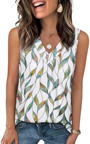 Splashed in our Multi Leaf print, this airy V-neck tank pairs botanical greens with an easy straight cut for warm summer afternoons.