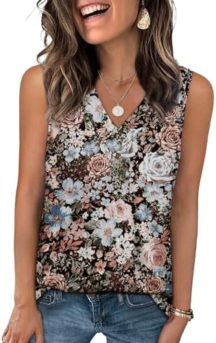 Rich Velvet Flowers print covers this airy V-neck tank, cut loose through the torso for warm-weather packing.