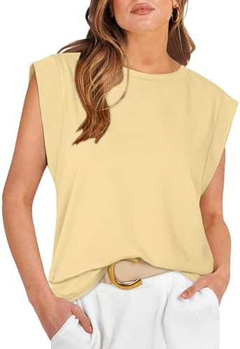 Pale yellow knit brings a soft sunlit tone to this cap sleeve tee, cut loose through the torso for warm-weather ease.