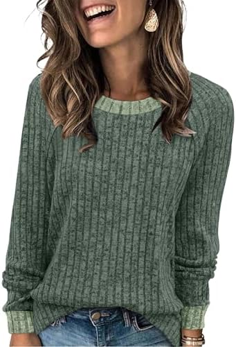Broad green color blocking brings a fresh tone to this plush crewneck sweater, cut relaxed for easy layering on cool days.