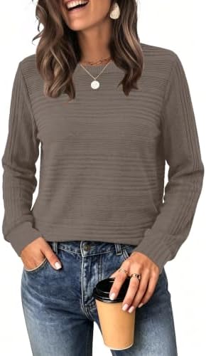 A rich brown color block crewneck with an exceptionally soft, blanket-plush texture built for relaxed days and layered evenings.