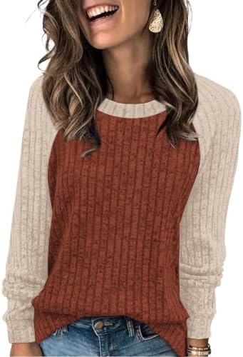 Warm caramel and soft apricot blocks meet in a plush, blanket-soft knit cut with a relaxed crewneck and easy drape.
