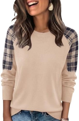 Patterned raglan sleeves in a soft jacquard weave give this lightweight knit pullover an easy everyday look.