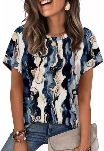Swirling tie-dye tones wash across this soft crewneck tee, cut loose with cap sleeves for hot outdoor festivals and park days.