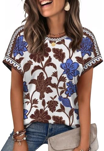 A soft cap-sleeve tee patterned in our warm Fall Floral print, cut relaxed enough to tuck, knot, or leave loose.
