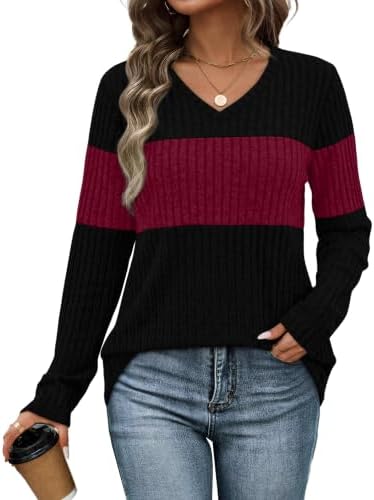 Bold color panels on the chest and sleeves bring a modern look to this lightweight maroon knit top cut in sizes S through XXL.