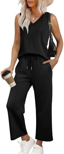 Inky black knit makes this two-piece set easy to dress up for dinner or break apart into separate travel layers.