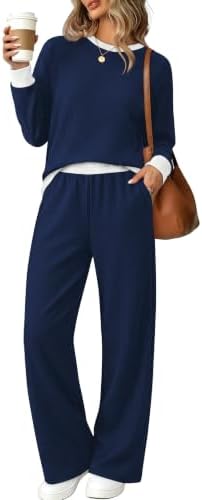 Brushed fleece knit in deep navy blue keeps you comfortable on breezy coastal mornings and long travel days alike.