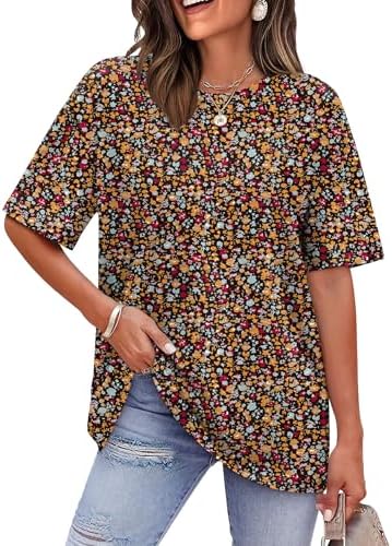 A roomier summer tee in our scattered ditsy floral print, cut with dropped shoulders and an easy crew neckline.