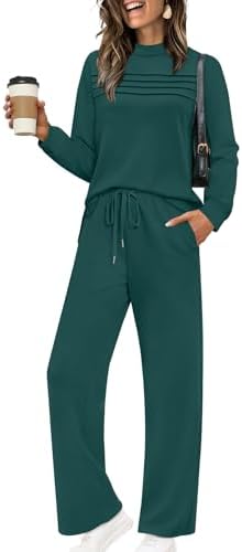 Rich teal brings saturated color to this two-piece set, cut from breezy four-way stretch spacer knit for easy travel days.