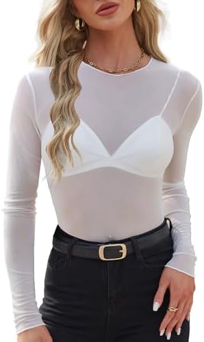 Airy sheer mesh in crisp clean white pairs over any camisole or bralette for an easy layered look on breezy summer nights.
