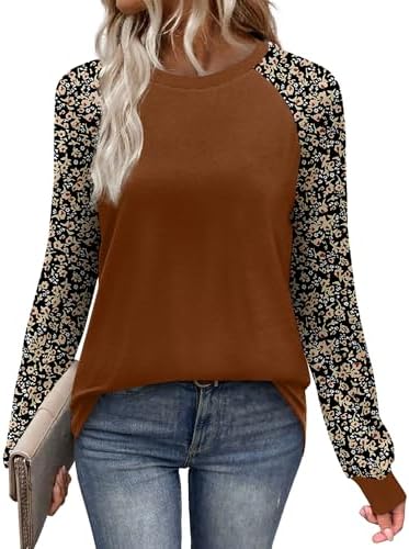 Contrast floral sleeves lend botanical detail to this relaxed raglan top, sewn in our lightweight stretch knit for cooler days.